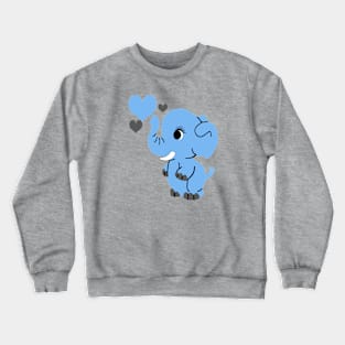 Cute Baby Blue Elephant Crewneck Sweatshirt